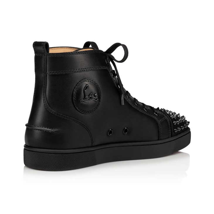 Christian Louboutin Lou Spikes Men Sneakers Black | RMTVFJ-640