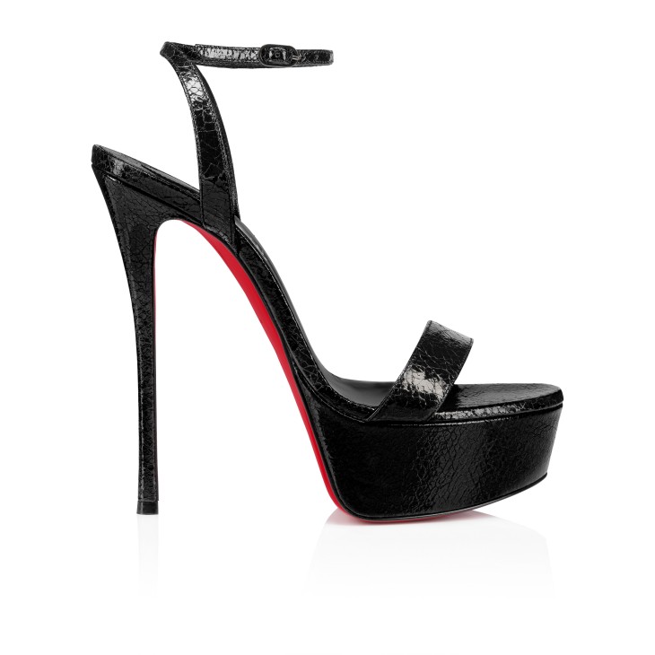 Christian Louboutin Loubi Queen Alta Women Platform Shoes Black | KSEVTN-381