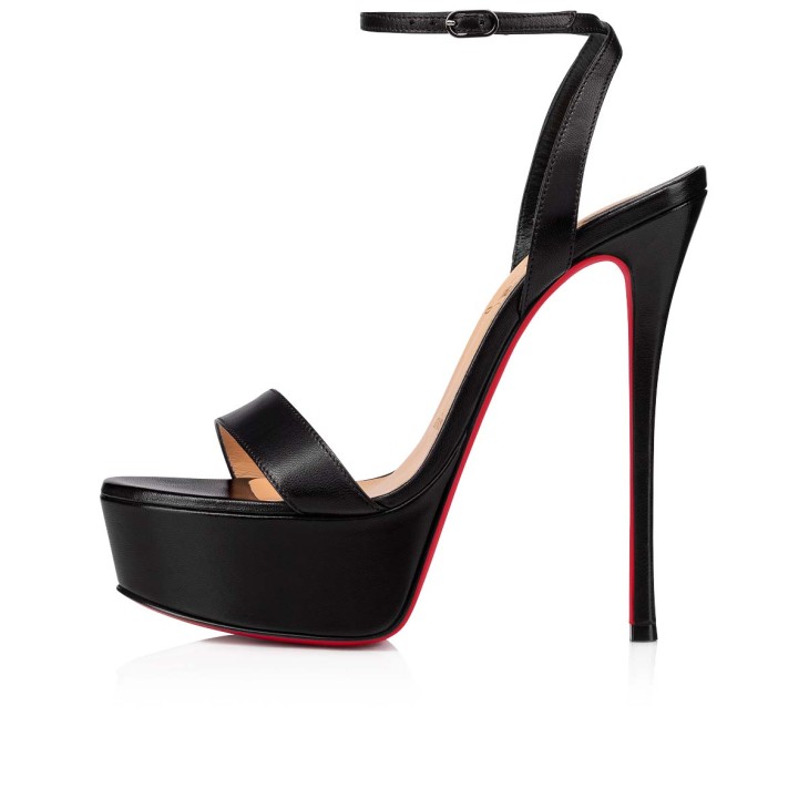 Christian Louboutin Loubi Queen Alta Women Platform Shoes Black | ADCXVJ-968