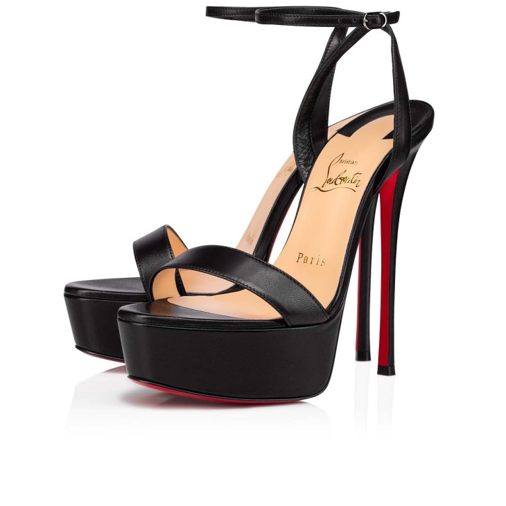 Christian Louboutin Loubi Queen Alta Women Platform Shoes Black | ADCXVJ-968