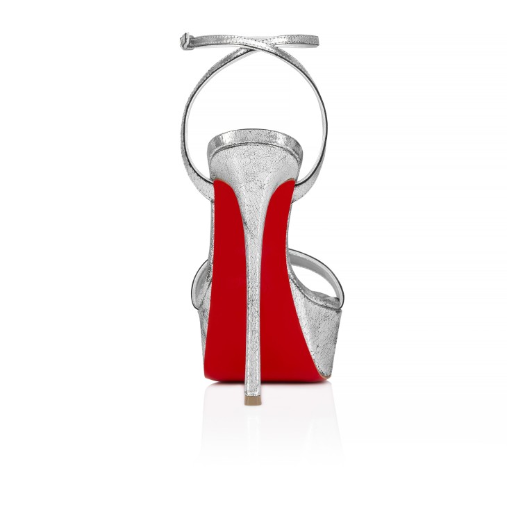 Christian Louboutin Loubi Queen Alta Women Sandals Silver | NXDLYU-546