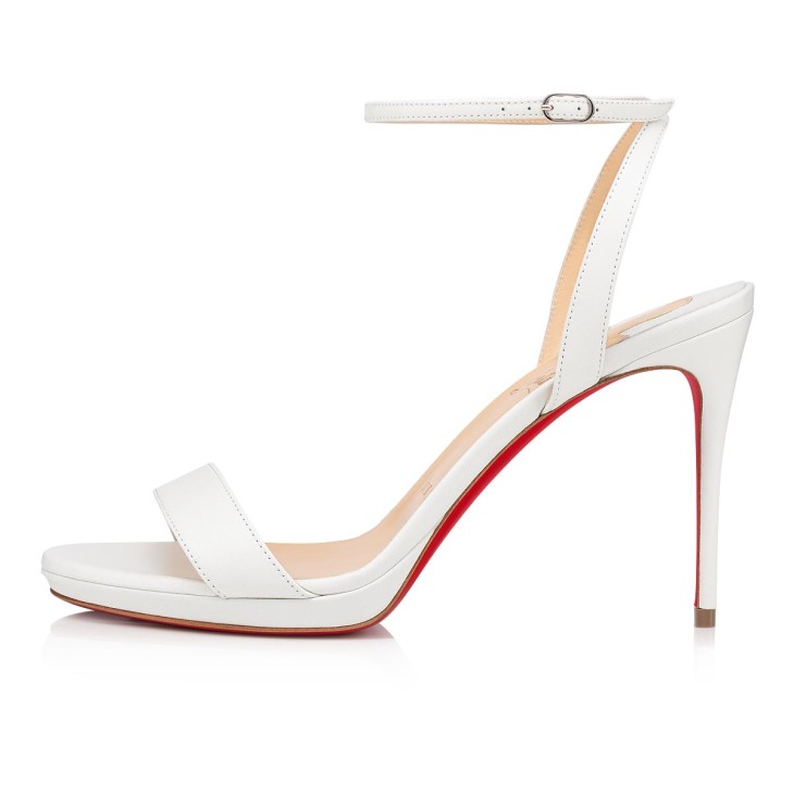 Christian Louboutin Loubi Queen Women Sandals White | KMGHUN-458