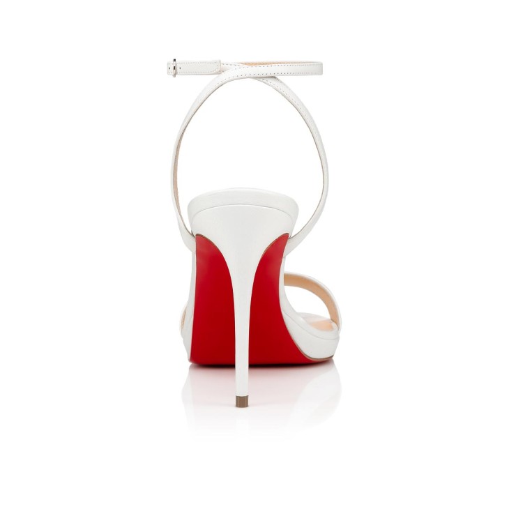 Christian Louboutin Loubi Queen Women Sandals White | KMGHUN-458