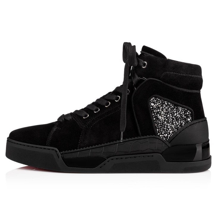 Christian Louboutin Loubikick Men Sneakers Black | EHUCIG-596