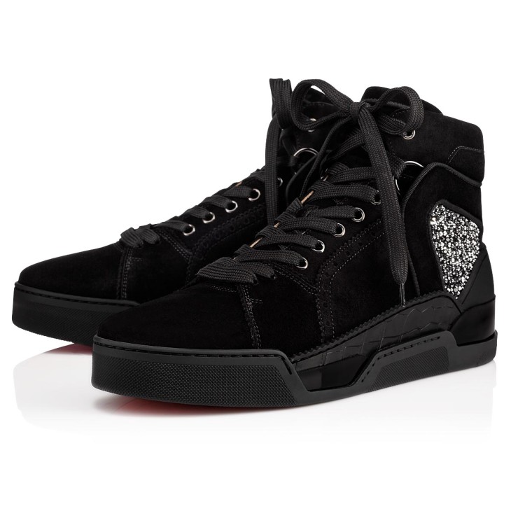 Christian Louboutin Loubikick Men Sneakers Black | EHUCIG-596