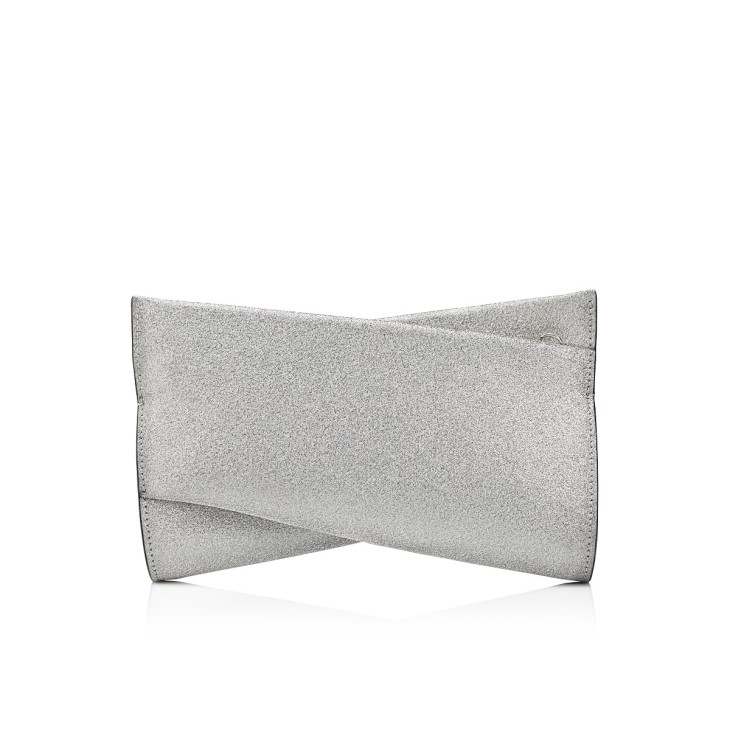 Christian Louboutin Loubitwist small Women Clutch Bags Silver | SRIMBE-621