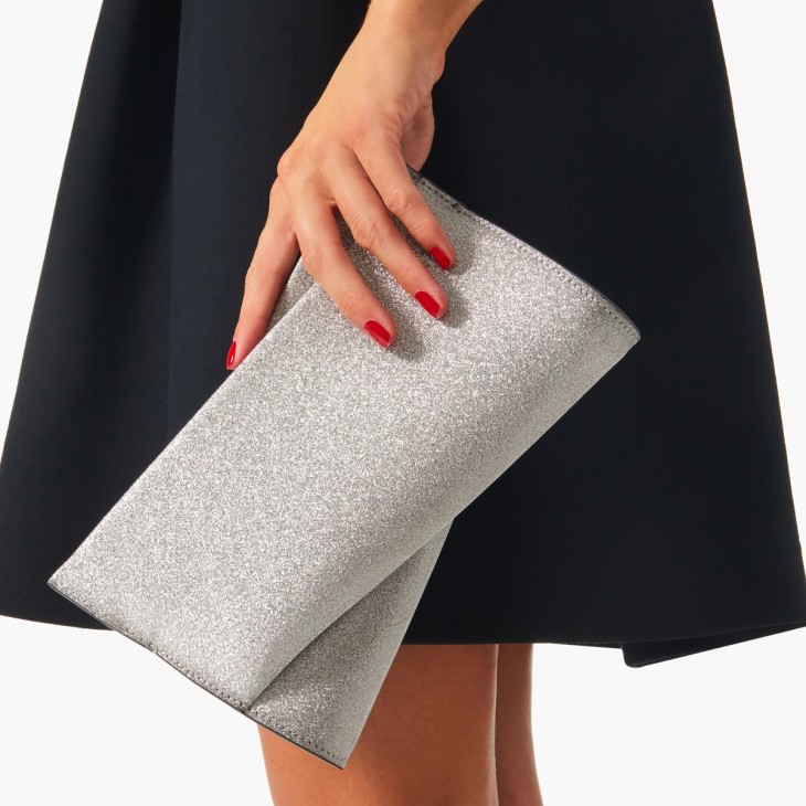 Christian Louboutin Loubitwist small Women Clutch Bags Silver | SRIMBE-621