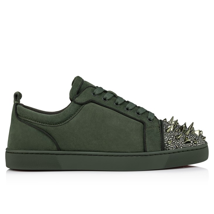 Christian Louboutin Louis Junior P Pik Pik Strass Men Sneakers Green | RWEXFV-645