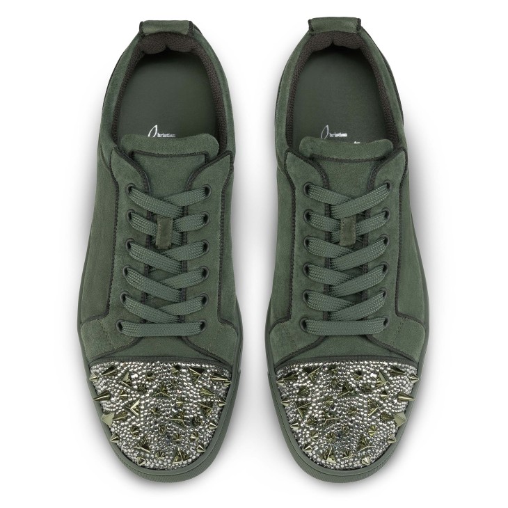 Christian Louboutin Louis Junior P Pik Pik Strass Men Sneakers Green | RWEXFV-645