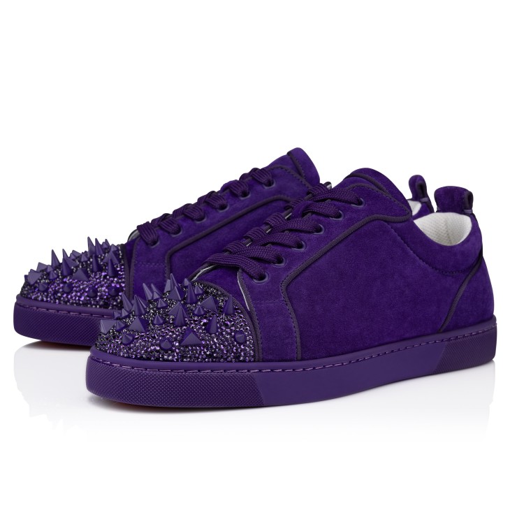 Christian Louboutin Louis Junior P Pik Pik Strass Men Sneakers Purple | AHEGDU-190