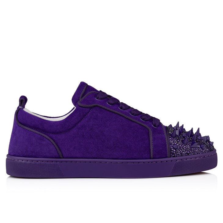 Christian Louboutin Louis Junior P Pik Pik Strass Men Sneakers Purple | AHEGDU-190