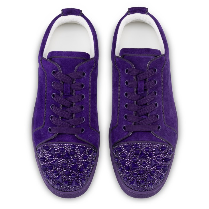 Christian Louboutin Louis Junior P Pik Pik Strass Men Sneakers Purple | AHEGDU-190