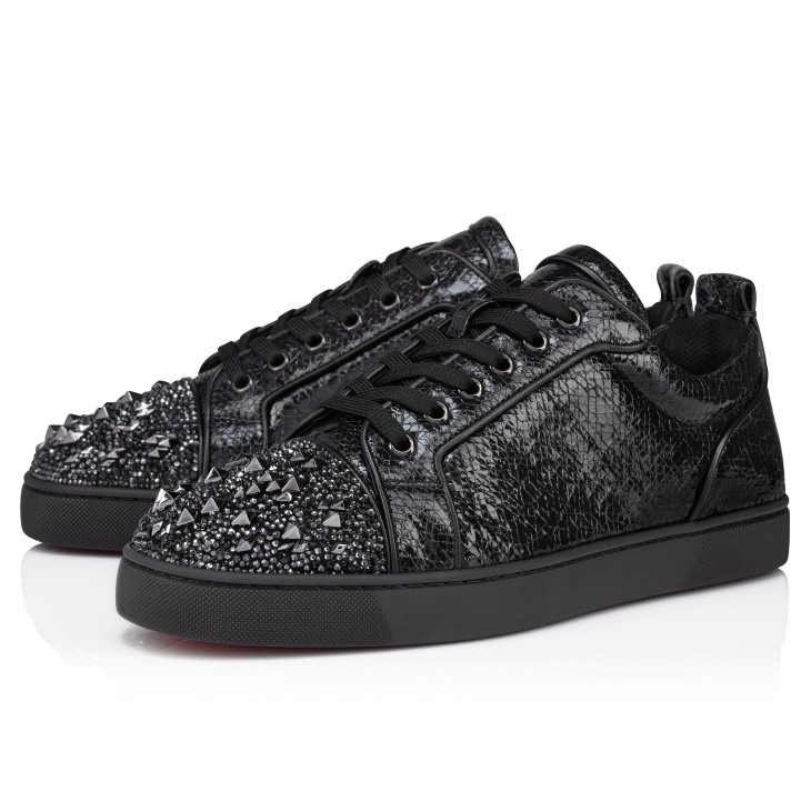 Christian Louboutin Louis Junior P Strass Eternity Men Sneakers Metal / Black | HCUYPD-678