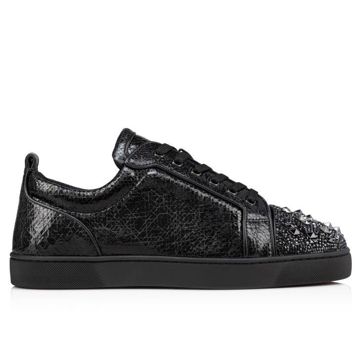 Christian Louboutin Louis Junior P Strass Eternity Men Sneakers Metal / Black | HCUYPD-678