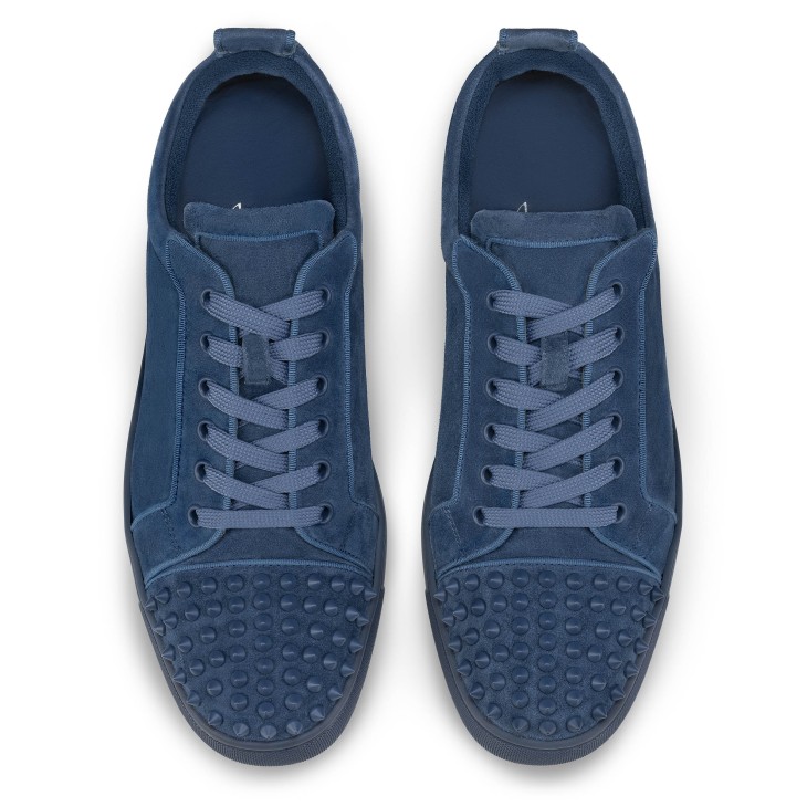 Christian Louboutin Louis Junior Spikes Men Sneakers Blue | AYSOXC-026