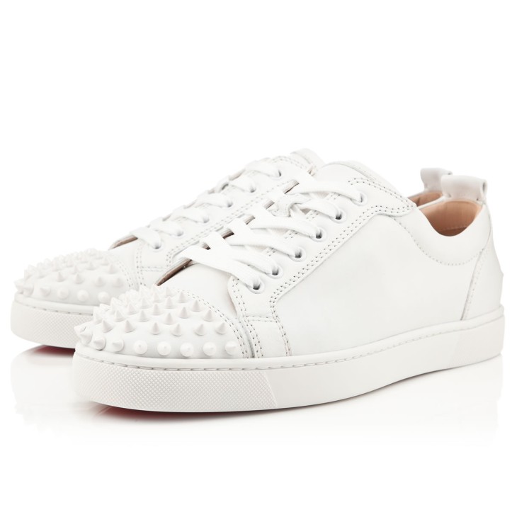 Christian Louboutin Louis Junior Spikes Men Sneakers White | EJAYRF-475