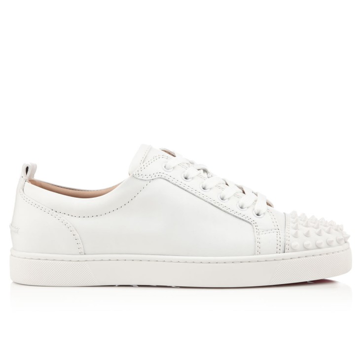 Christian Louboutin Louis Junior Spikes Men Sneakers White | EJAYRF-475