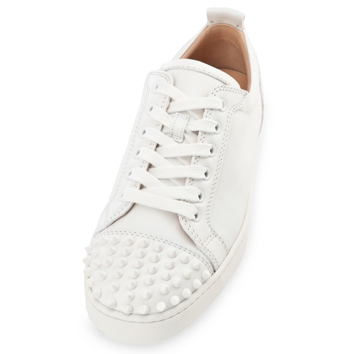 Christian Louboutin Louis Junior Spikes Men Sneakers White | EJAYRF-475