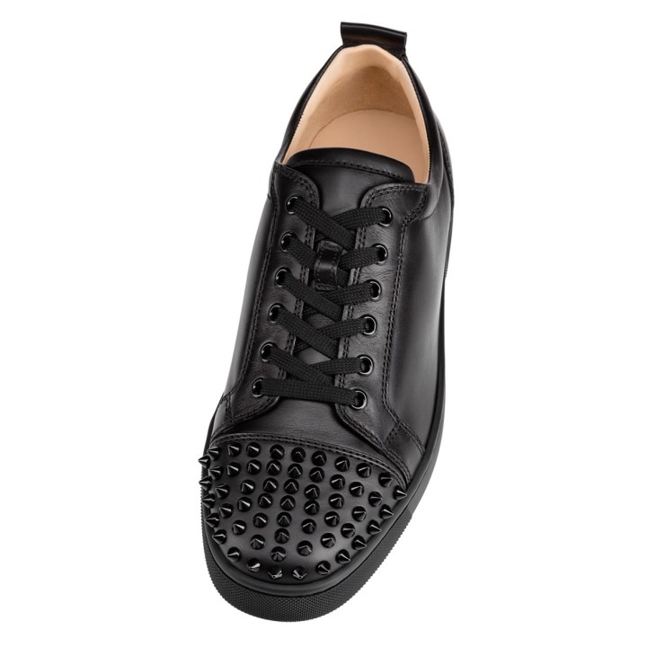 Christian Louboutin Louis Junior Spikes Men Sneakers Black | YZUAWG-617