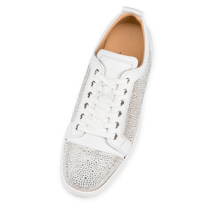 Christian Louboutin Louis Junior Strass Men Sneakers White | QHCNPL-734