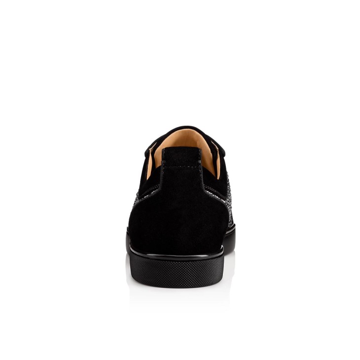 Christian Louboutin Louis Junior Strass Men Sneakers Black | XJUEGS-764