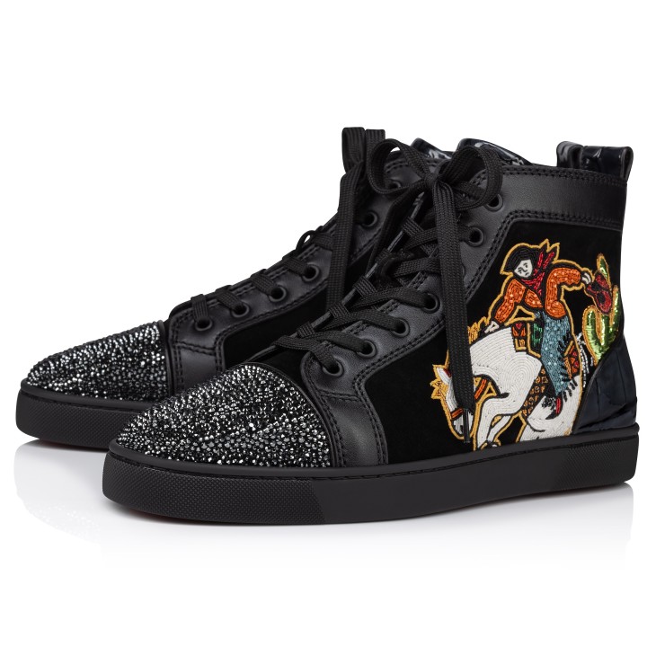 Christian Louboutin Louis Lucky Men Sneakers Black | VBSYGI-905