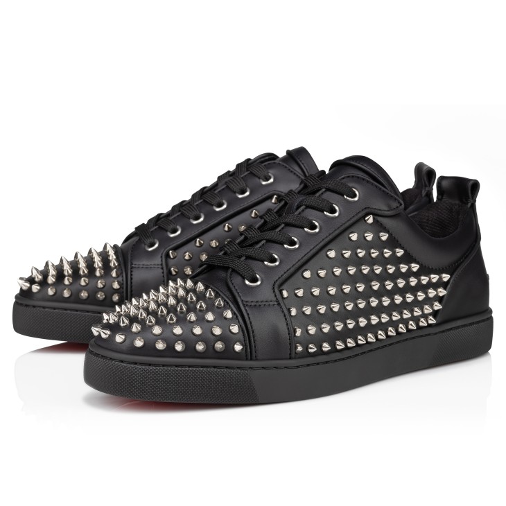 Christian Louboutin Louis Spikes Junior Men Sneakers Black | NRGIWJ-847