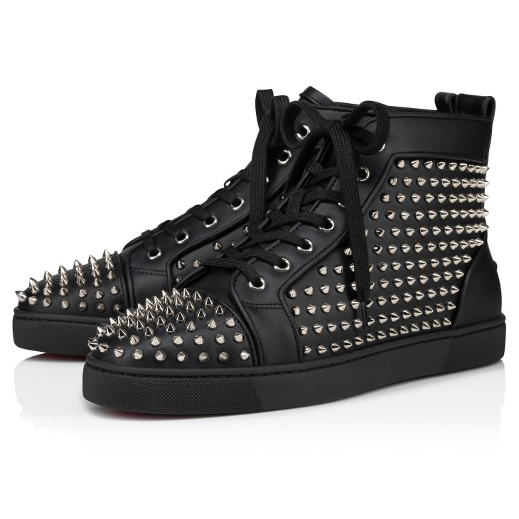 Christian Louboutin Louis Spikes Men Sneakers Black | KOAMZW-049