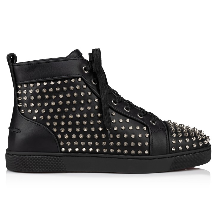 Christian Louboutin Louis Spikes Men Sneakers Black | KOAMZW-049