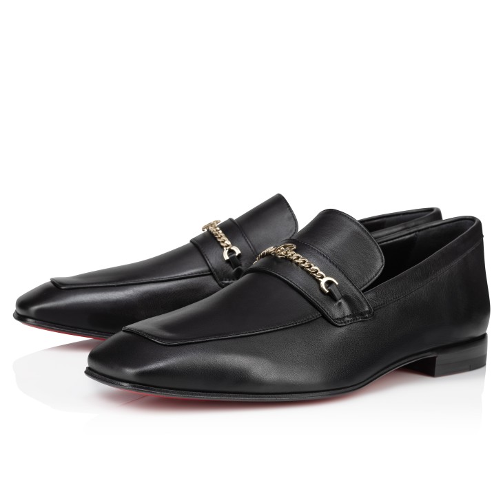 Christian Louboutin MJ Moc Men Moccasins Black | QRWUND-036