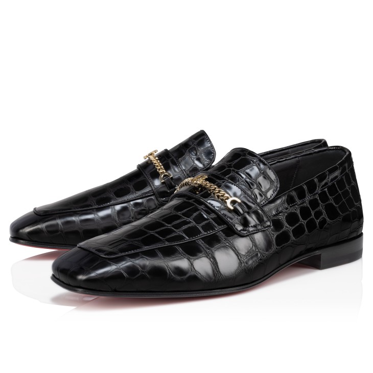 Christian Louboutin MJ Moc Men Moccasins Black | JPIVEO-682