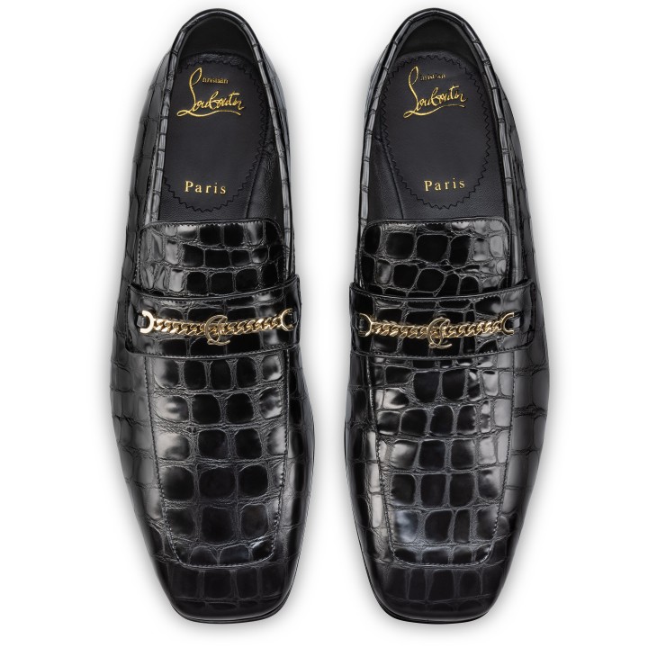 Christian Louboutin MJ Moc Men Moccasins Black | JPIVEO-682