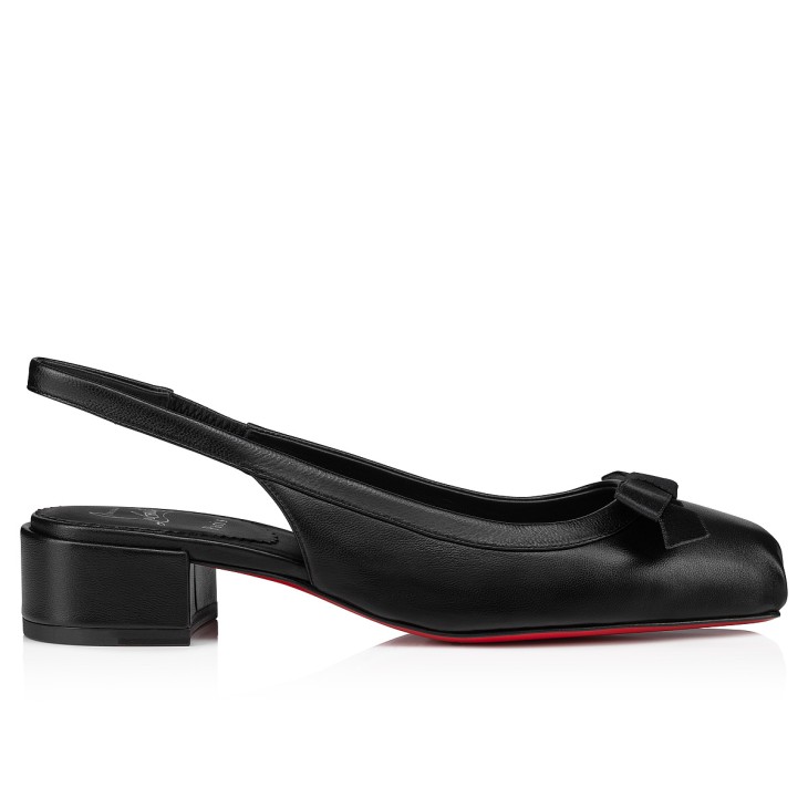 Christian Louboutin Mamaflirt Sling Women Flat Shoes Black | EHFTNP-418