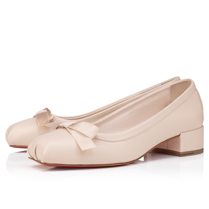 Christian Louboutin Mamaflirt Women Flat Shoes Cream | VFPGOA-475