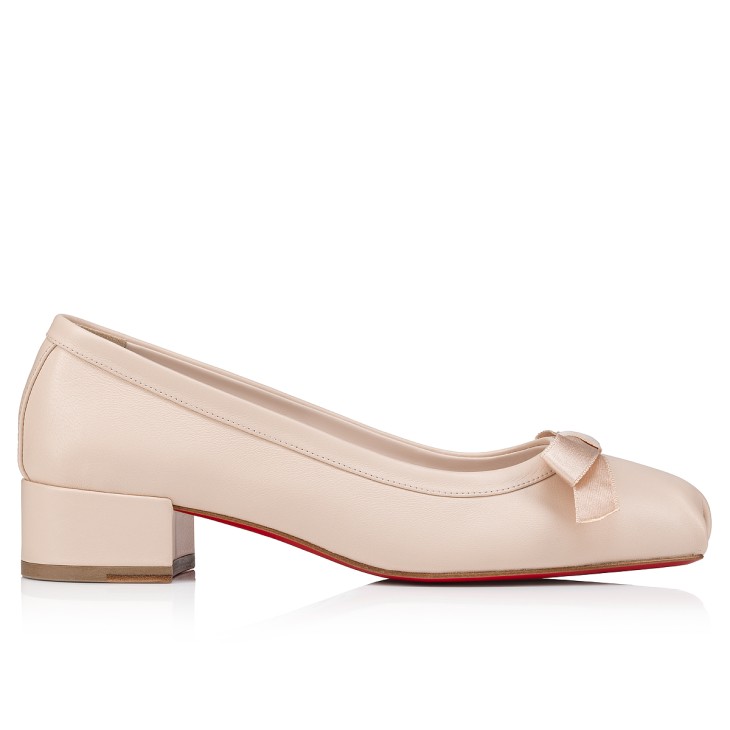 Christian Louboutin Mamaflirt Women Flat Shoes Cream | VFPGOA-475