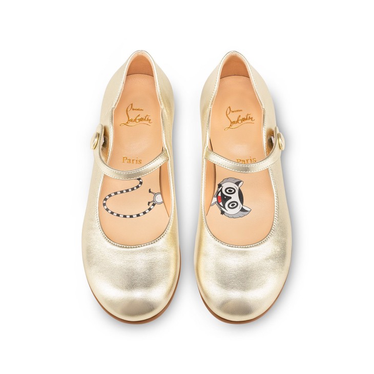 Christian Louboutin Melodie Chick Kids' Ballerina Gold | BTGCEA-182