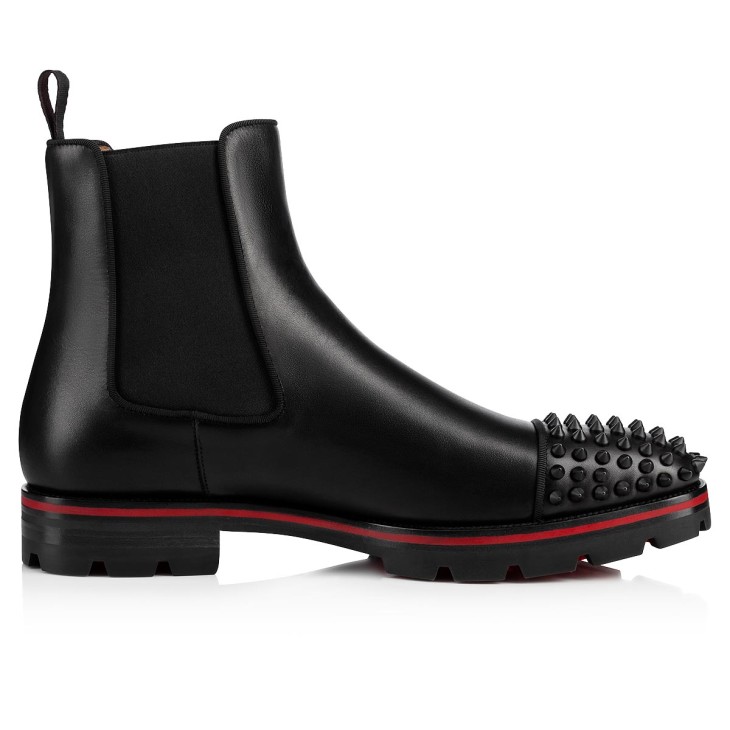 Christian Louboutin Melon Spikes Men Boots Black | PWJHSX-789