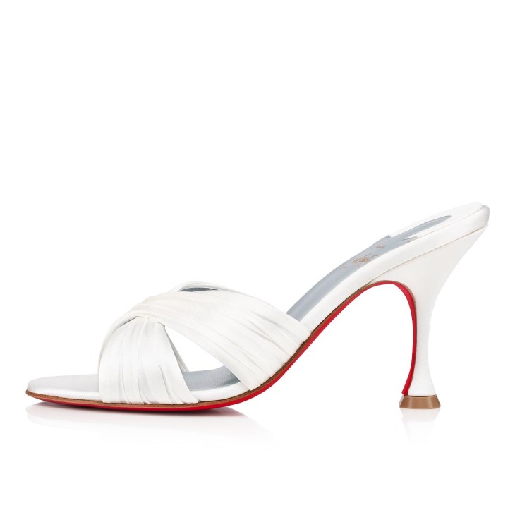 Christian Louboutin Nicol is Back Women Sandals White | SYKJAT-986