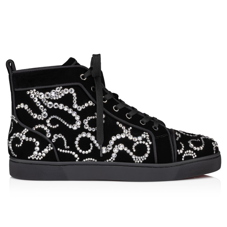 Christian Louboutin Octolouis Strass Men Sneakers Black | IWTYMS-378