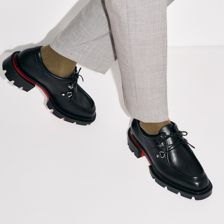 Christian Louboutin Our Pabelito Men Buckle Shoes Black | SXAMOV-319