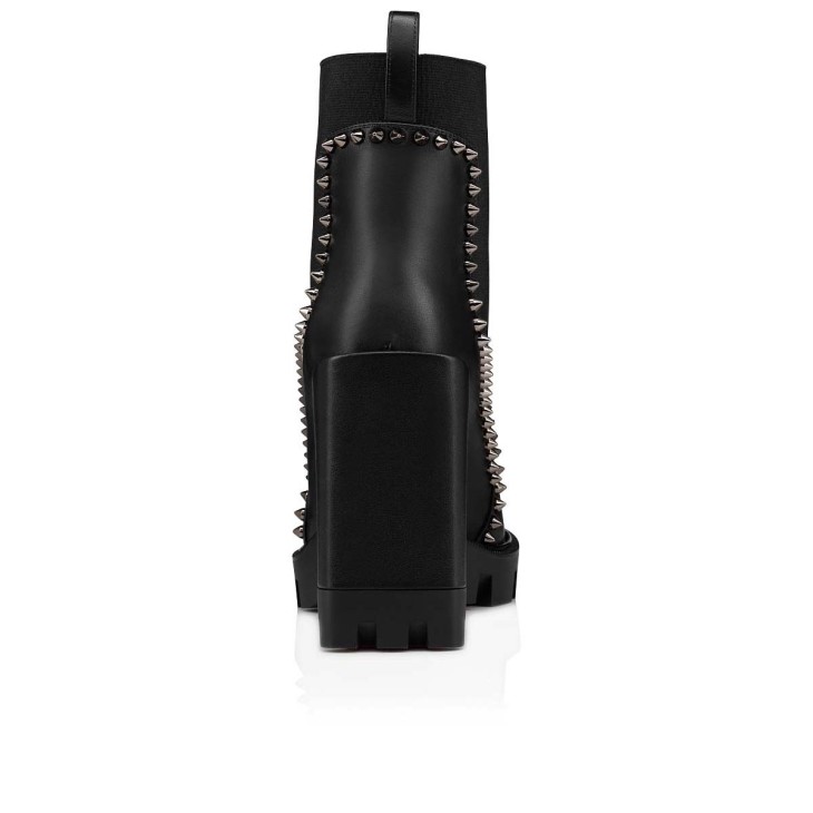 Christian Louboutin Out Line Spike Lug Women Boots Black | LYKRPC-291