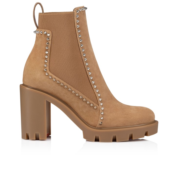 Christian Louboutin Out Line Spikes Lug Women Boots Brown | NOBRJA-324