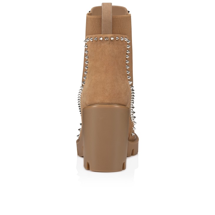 Christian Louboutin Out Line Spikes Lug Women Boots Brown | NOBRJA-324