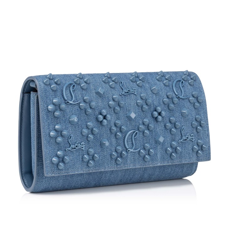 Christian Louboutin Paloma Women Clutch Bags Blue / Blue | JHKAZN-827