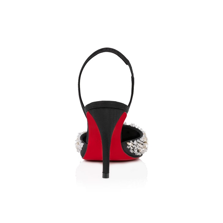 Christian Louboutin Queenissima Sling Women Pumps Black | YSGODN-948