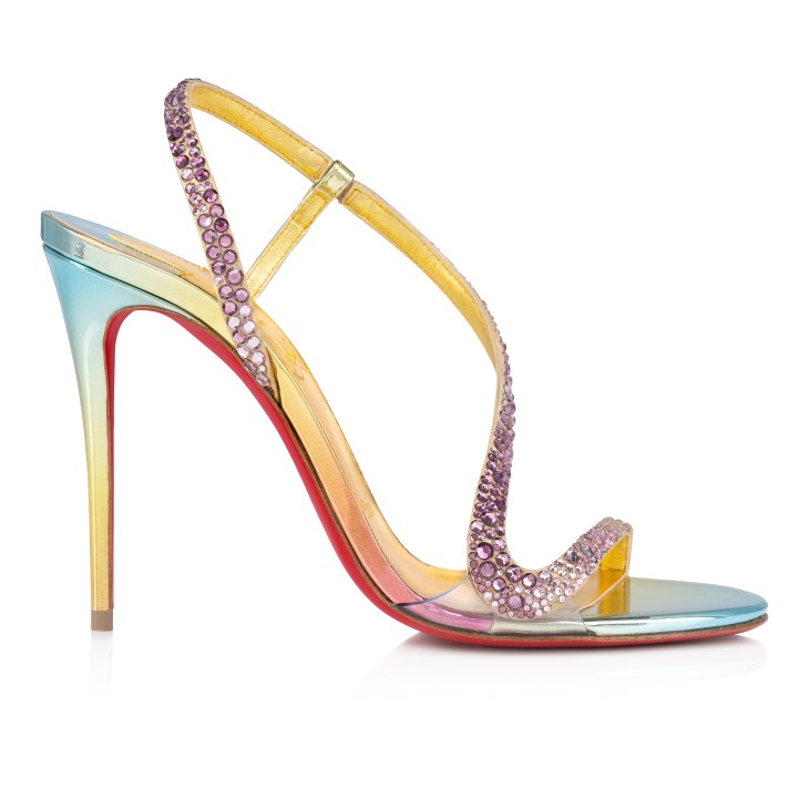 Christian Louboutin Rosalie Strass Boreal Women Sandals Metal / Multicolor | FZHLMJ-782