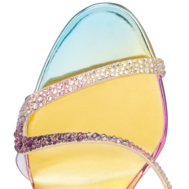 Christian Louboutin Rosalie Strass Boreal Women Sandals Metal / Multicolor | FZHLMJ-782