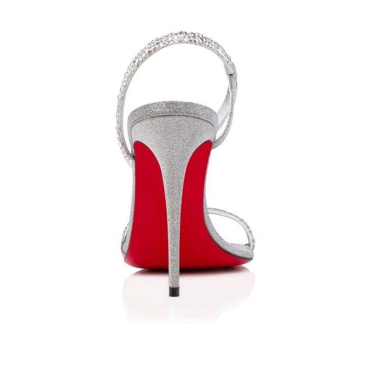 Christian Louboutin Rosalie Strass Women Sandals Silver | QGZYFW-743