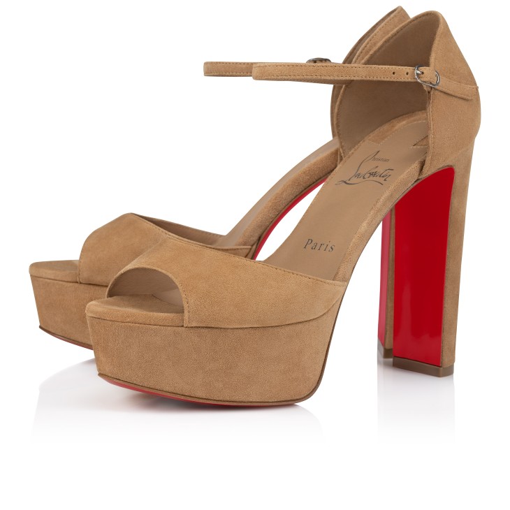 Christian Louboutin Sandaloo Women Platform Shoes Brown | EOLQDR-769