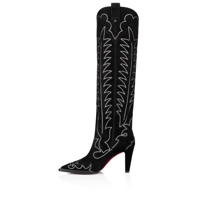 Christian Louboutin Santia Botta Strass Women Boots Black | UNROZD-568